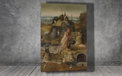 Hieronymus Bosch Die Einsiedler Triptychon LEINWAND GEMÄLDE KUNSTDRUCK 1920BX
