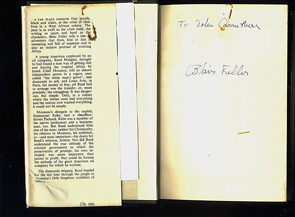 A Far Place Blair Fuller Signed 1957 HB/DJ