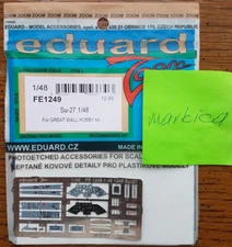 1/48 Eduard Su-27 Flanker photo etched color set for Great Wall Hobby kit FE1249