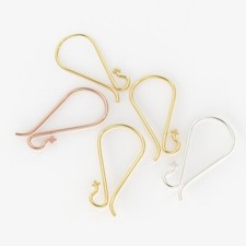 18k Solid Yellow Gold Earwires With Daisy Ends 1 pair