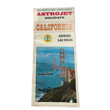 American Airlines Brochure 1967 Astrojet  California Arizona Las Vegas Vintage