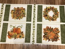 Fall Bouquets Shade of the Season Cotton Kitchen Placemat Fabric Panel sewing 
