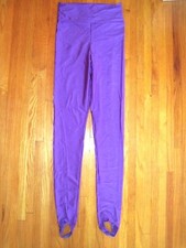 Plus Size Shiny Purple High Waist Spandex Stirrup Foot Tights Size XXL-Tall New