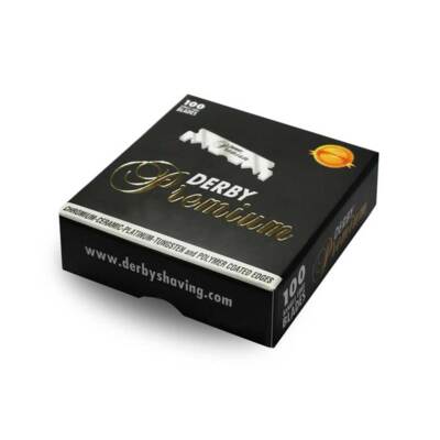 Derby Premium Black halbe Klinge Rasierklingen Packungsinhalt 100 Stück