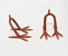 Pack of 12 Zims VTG 20mm Brown Plastic Bird Legs Feet Crafts Bird Making Parts