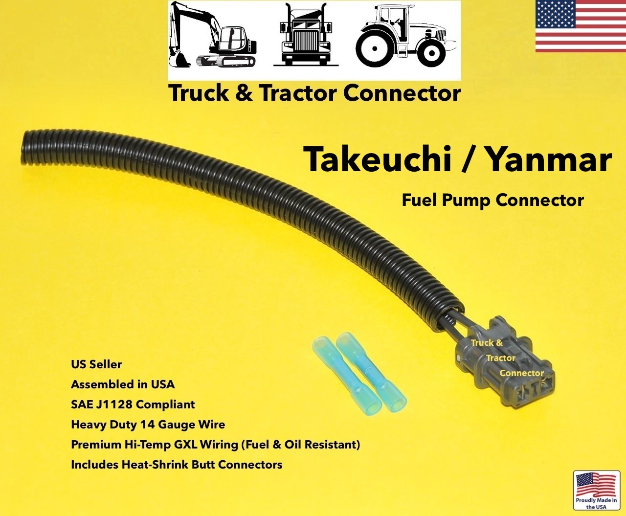 Takeuchi Diesel Engine Fuel Pump Connector Plug Harness Repair Pigtail