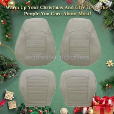 Driver Passenger Bottom Back Leather Seat Cover Fits 2013-2017 Ford Fusion Tan