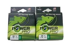 (2) New Boxes Power Pro Braided Fishing Line 20lb 150 yds (Moss Green)
