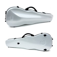 Violin Case 4/4 Full Size Carbon Fiber Hard Violin Box with Backstraps White