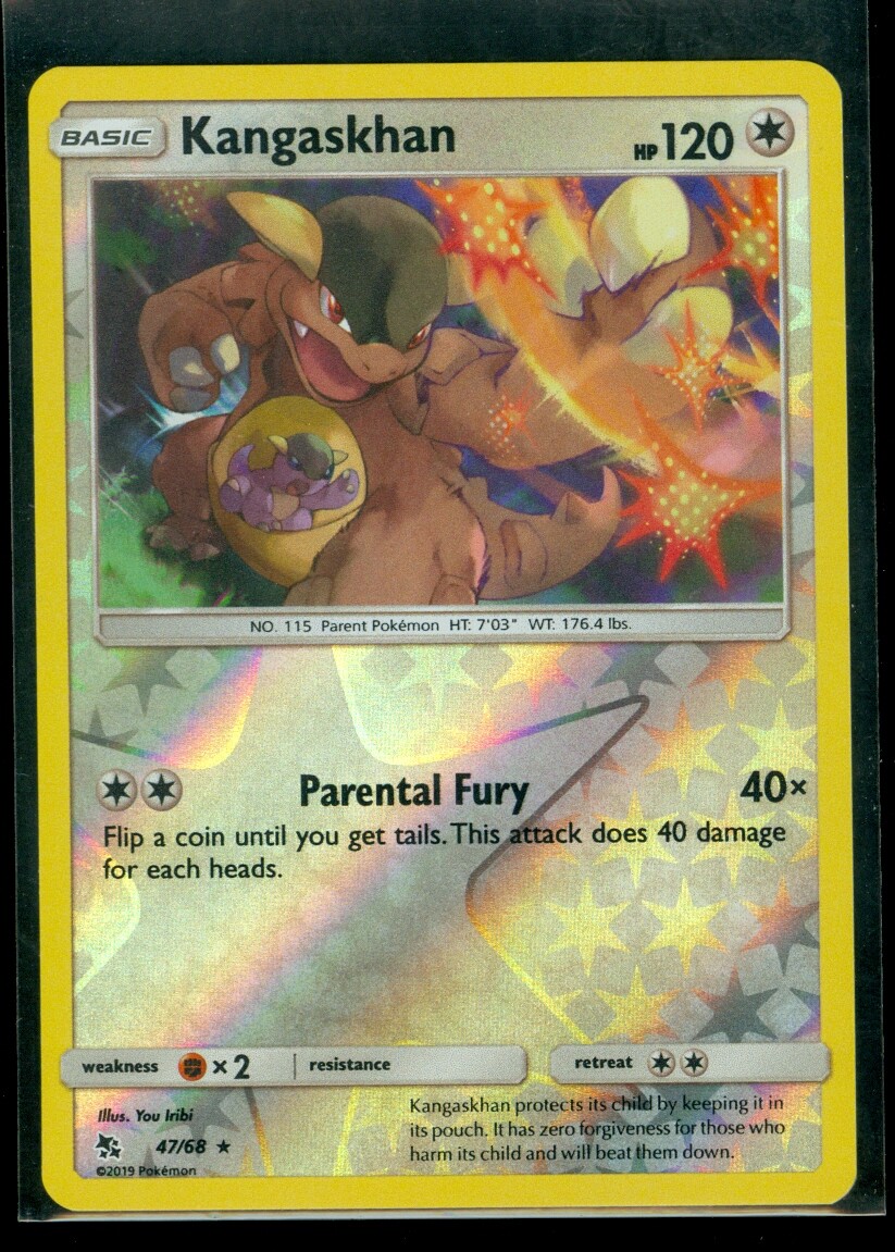 Pokemon KANGASKHAN 47/68 Hidden Fates RARE Rev Holo - - MINT