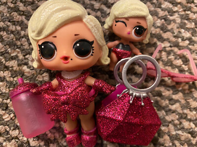 MGA Entertainment Surprise Hair Goals doll+lil sister Glamour Queen  UK