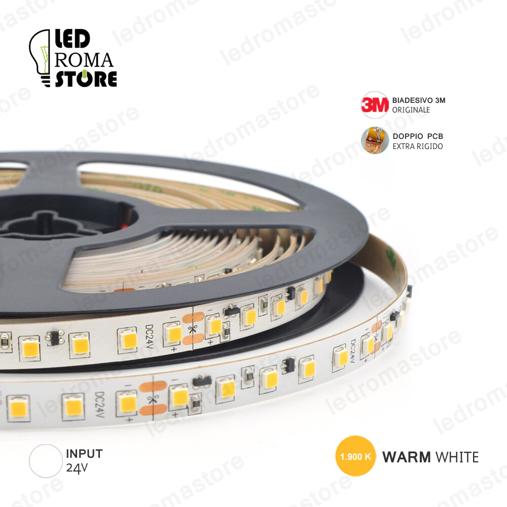 Illuminazione Ambrata: Striscia LED 24V 1900K 5M 600 LED SMD 2835 IP20