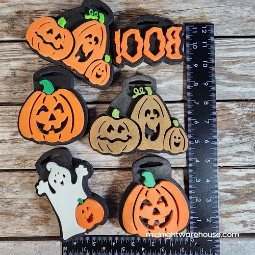 Chunky Stamps Mounted Foam HALLOWEEN Crafting Boo Ghost Pumpkins Jack-O-Lanterns - Picture 2 of 13