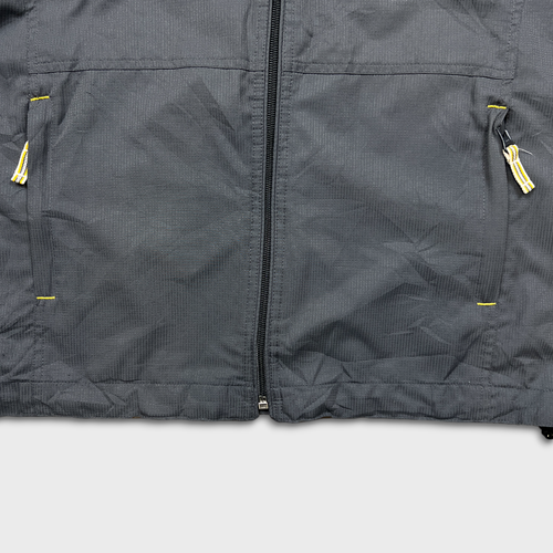 Chaqueta cortavientos vintage años 90 Kappa para hombre pequeña gris logotipo Spirit Within cremallera completa - Imagen 4 de 9