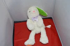 Animal Adventure White Bunny Rabbit Plush Stuffed Animal Colorful 13" Yellow F8