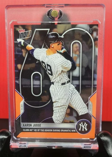 Aaron Judge 60th Home Run Of The Season TOPPS NOW Card 929 ORANGE PARALLEL #2/5