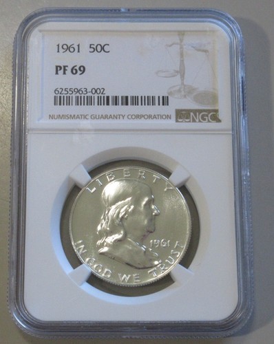 1961 PROOF FRANKLIN HALF NGC PF69 ULTRA HIGH GRADE