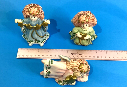 Fitz and Floyd Christmas Tumbling Angels 2003 Set of 3 Figurines Porcelain - Picture 8 of 9