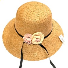 Women's Summer Hat With Wide Brim  Cute Flower For Sun Protection Floppy Hat