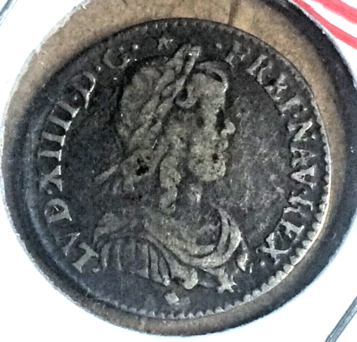 1659 FRANCE LVD XIIII D.G.FRET.NAV.REX PIÈCE ARGENT SILVER SIZE