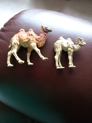 britains zoo animals plastic Camels Bactrian Adult And Baby Maßstab 1:32 VINTAGE