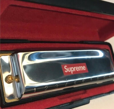 SS12 Supreme Hohner silver harmonica small box logo musical