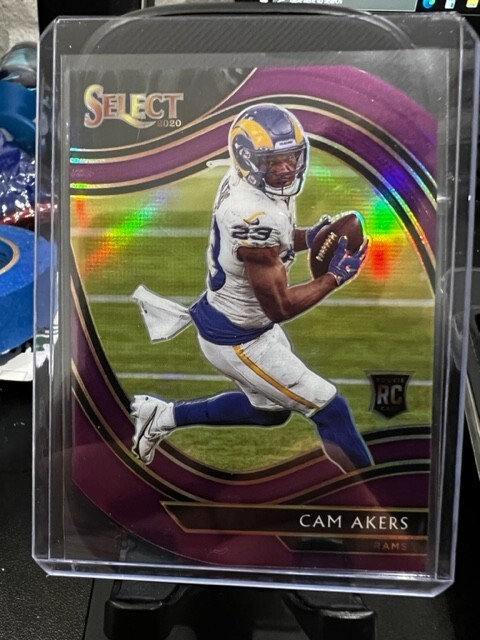 2020 Select Cam Akers RC Purple Field Level Die Cut Prizm #355 Rams Rookie