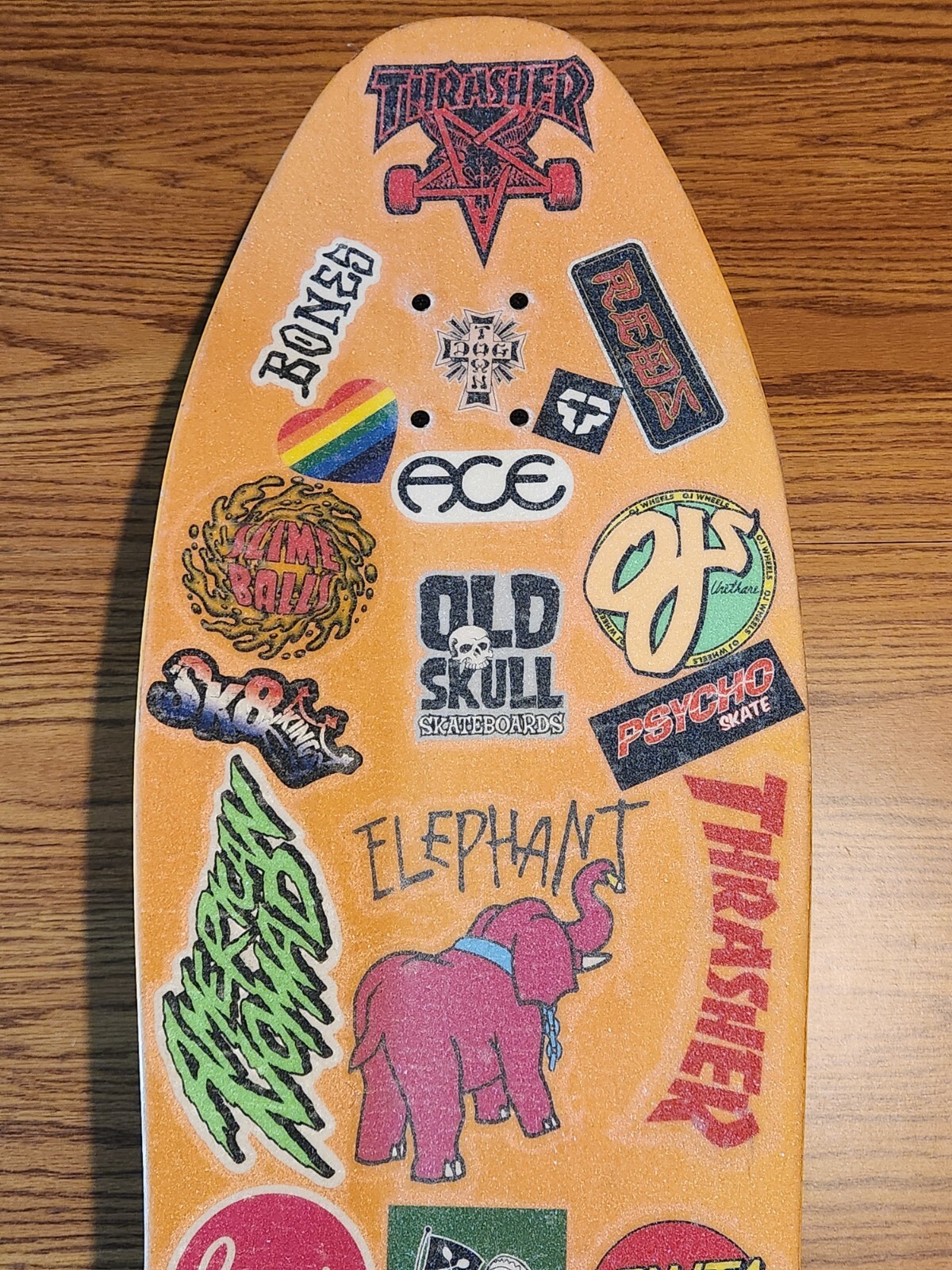 Dogtown Jay Adams "Rat Face" Skateboard w/Clear Grip Over Stickers, Snot Wheels