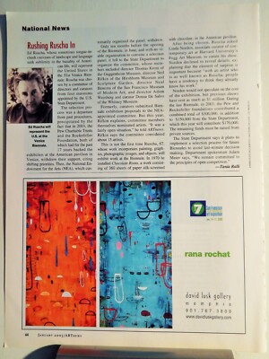 RANA ROCHAT ART PIECE VTG ORIG  2005 ADVERTISEMENT