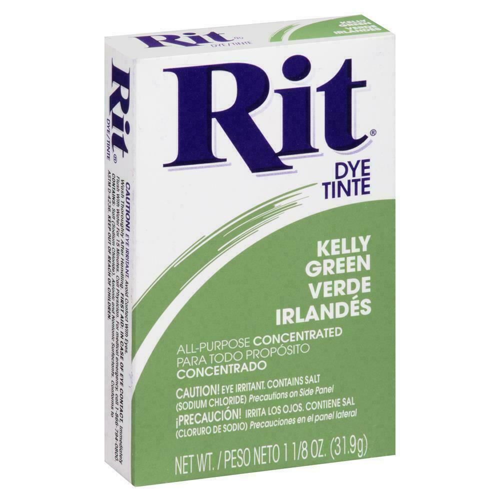 Rit Dye Powder Dye For Fabric Cotton Wool Nylon Plastics Silk Linen Kelly Green