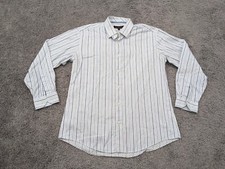 Ben Sherman Button Up Shirt Men's Large 16.5 32-33 Long Sleeves Striped