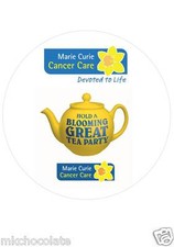7.5 INCH ROUND MARIE CURIE CANCER ICING SHEET/ RICE/WAFER PAPER CAKE TOPPER