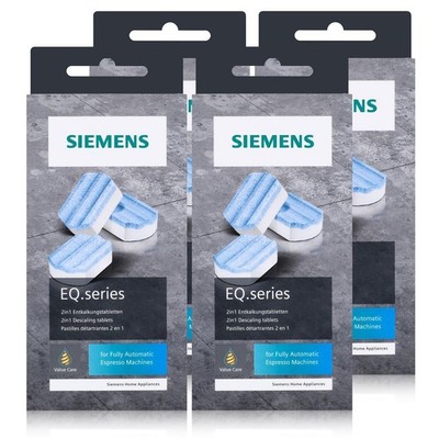 4x Siemens EQ.series TZ80002A Entkalkungstabletten 2in1 für Kaffeevollautomaten