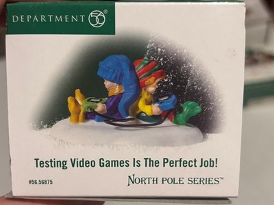 Department 56 North Pole Testing Video Games is the Perfect Job 56875  New RARE