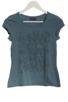 FLASH LIGHTS T-Shirt Damen Shirt Gr. DE 34 blau Casual-Look