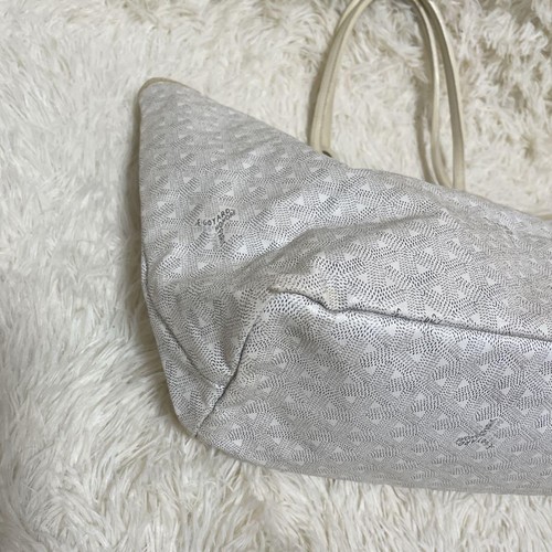 Goyard Pvc Shoulder Bag Tote Bag Auth White Medium Women France 115177 - Picture 11 of 13