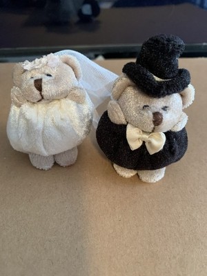 *Vintage Russ Berrie & Co Wedding Bride and Groom Plush Teddy Bears 3 