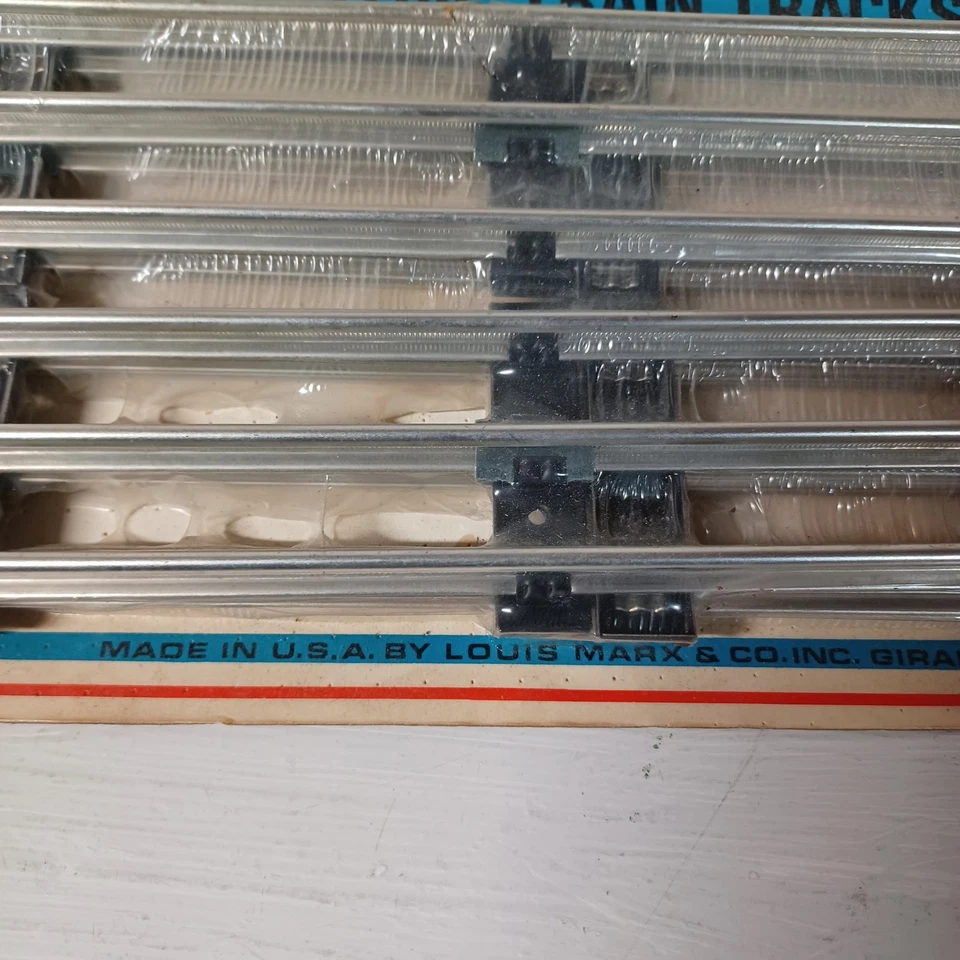 Vtg MARX 027 GAUGE 4 Straight ELECTRIC TRAIN TRACKS New Unopened  USA  - Image 3 of 4