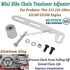 Mini Bike Chain Tensioner Adjuster Bracket with Roller Compatible With Predator