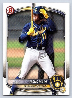 JESUS MADE  BREWERS  2025 BOWMAN DRAFT #BD-196