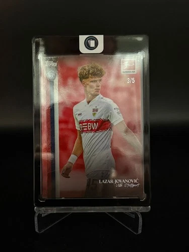 Lazar Jovanovic RC Red /5 2025-26 Topps International Stars Bundesliga