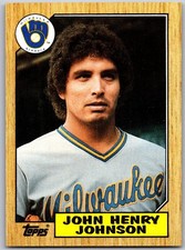 ⚾ 1987 Topps #377 John Henry Johnson Milwaukee Brewers
