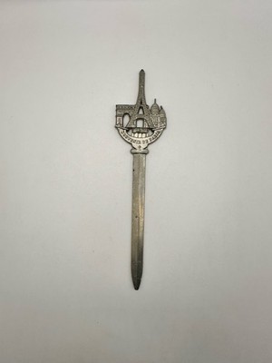 Vintage Paris France Souvenir Letter Opener Eiffel Tower Metal 7  Travel