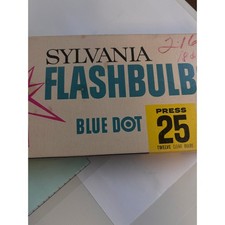 Sylvania Flashbulbs Unisex OS Blue Press 25B 25 Vintage Camera Flash Bulbs