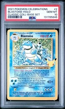 Pokemon Blastoise Celebrations Classic Collection Holo 2/102 PSA 10 GEM MINT