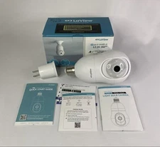 LaView HD 2.4Ghz Wi-fi Smart IP L2 2K Light Bulb Camera LV-PWL2-W Tested