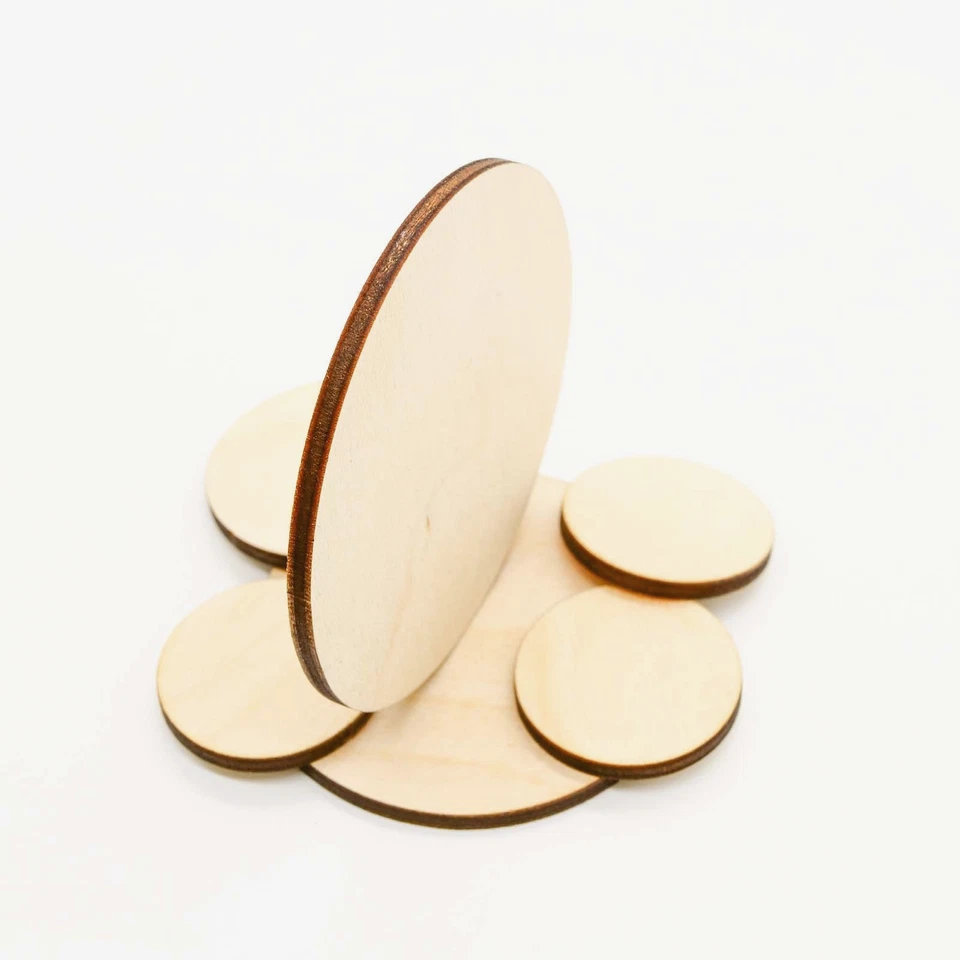 Birke Holzscheibe Rund 3mm Sperrholz  Holz Basteln DIY Bemalen Deko Wählbar - Bild 3 von 4