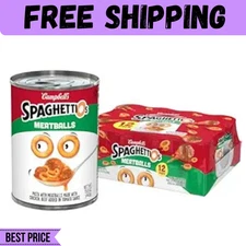 SpaghettiOs Canned Pasta with Meatballs, 15.6 oz Can (Pack of 12)