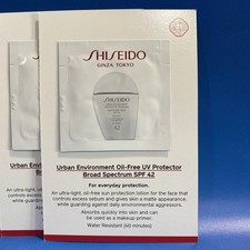 Lot 20 x Shiseido Urban Environment Oil-Free UV Protector SPF 42 2ML / 0.06OZ ea