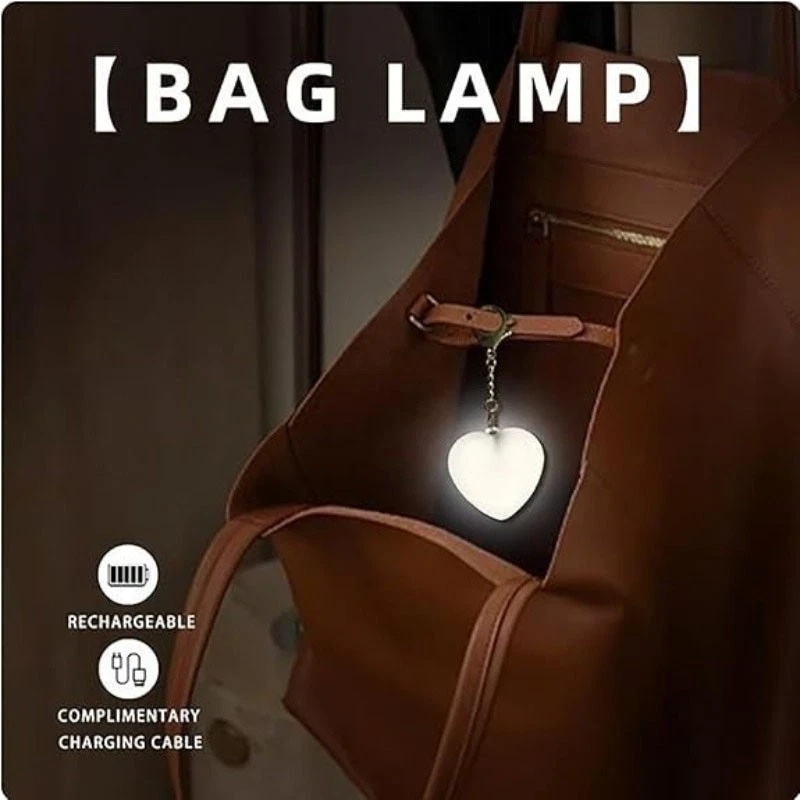 Love Wallet Tote Bag Touch Sensing Light,Rechargeable Mini Touch Handbag Light - Image 2 of 4